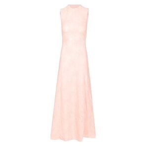 Rotate Women Long Pink Mesh Dress